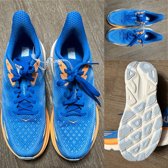 Hoka Mens Clifton 9 Running Shoe Sneaker Blue New Size 10 Blue - Picture 10 of 11